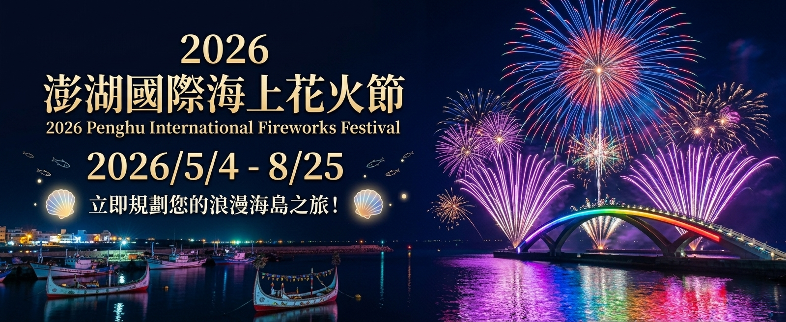 澎湖花火節~10人獨立成團9980元起~